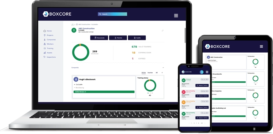 boxcore as a construction training management software