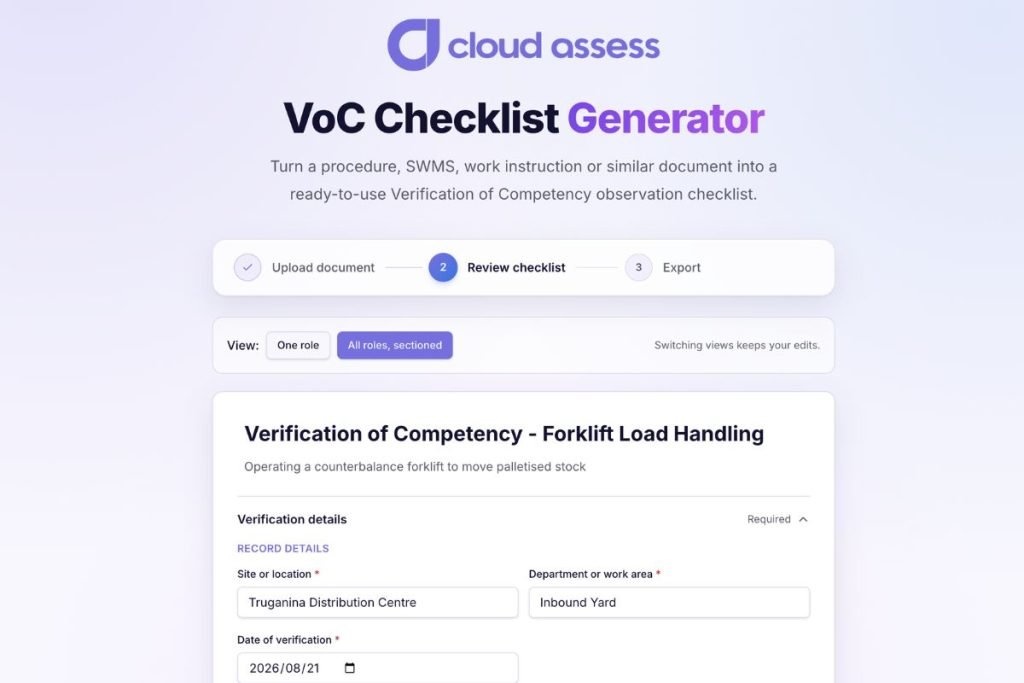 wps verification of competency checklist generator tool feature image