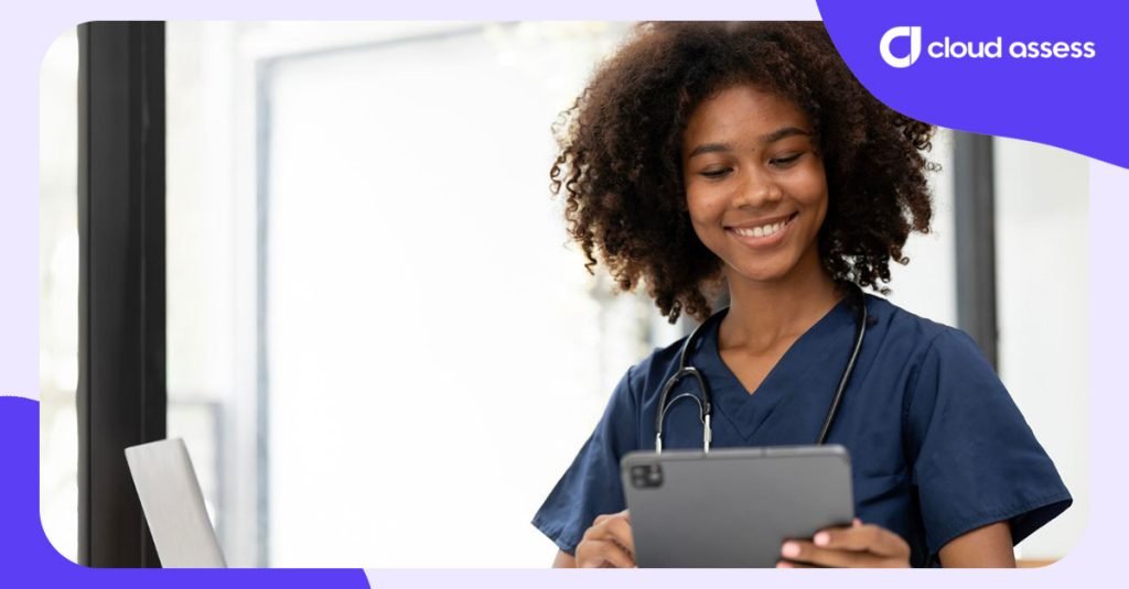 vocational student engaged in online learning